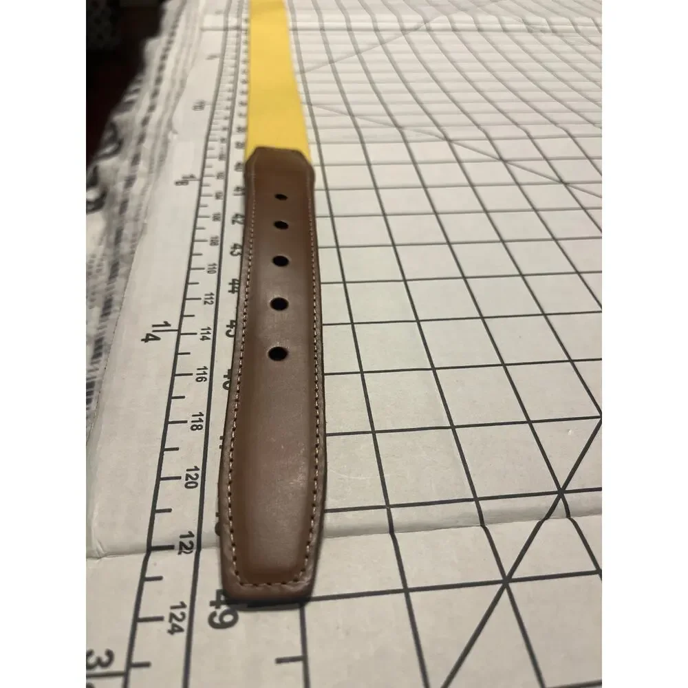 EUROPEAN RIBBED SURCINGLE BELT - YELLOW Sz 44